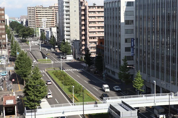 Stadsbilden i centrala Sapporo, Japan — Stockfoto