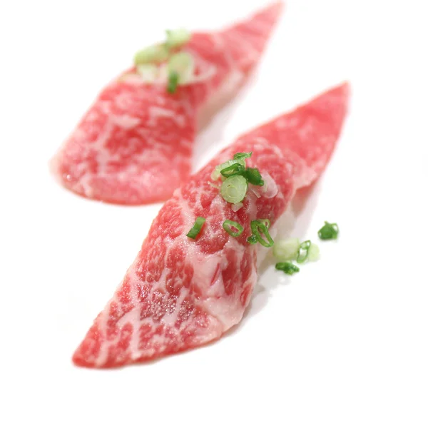 Sushi de carne crua — Fotografia de Stock