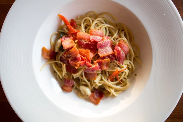 pastırma ile makarna 