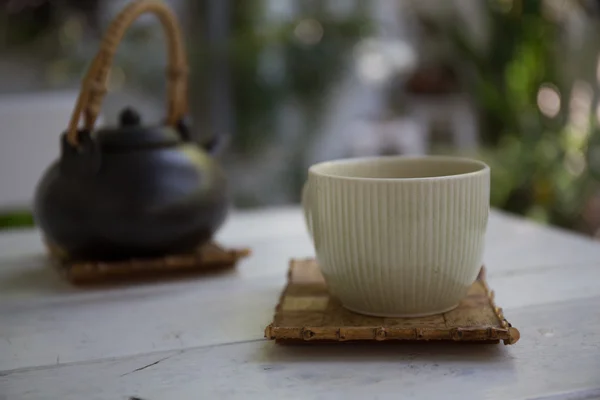 Hot green tea — Stock Photo, Image