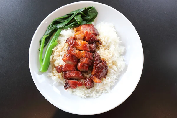 Arroz asado cerdo rojo —  Fotos de Stock