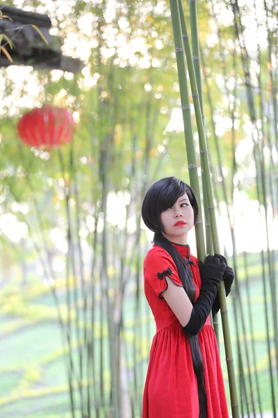 Feliz ano novo chinês. bela jovem mulher asiática vestido tradit Imagem De Stock