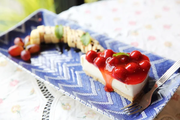 桜のチーズケーキ — ストック写真