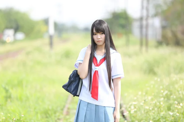 Asian school girl — Stock Photo, Image