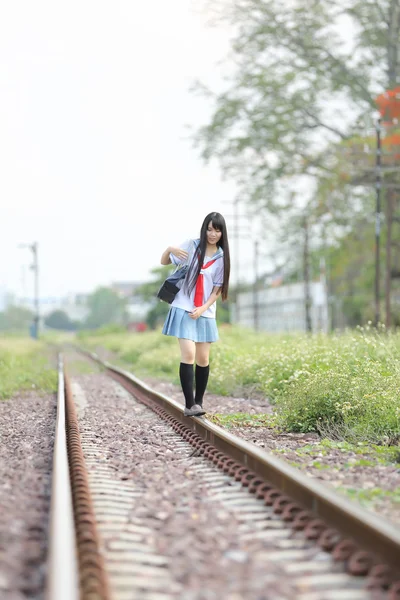 Asiatico scuola ragazza — Foto Stock