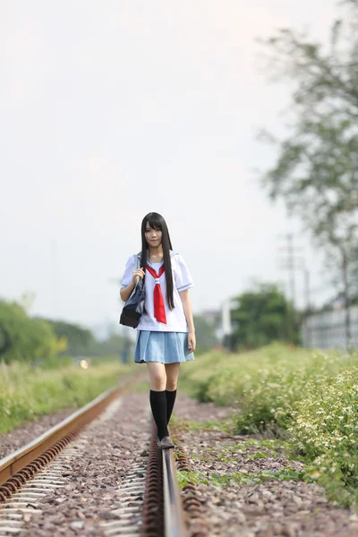 Asian school girl — Stock Photo, Image