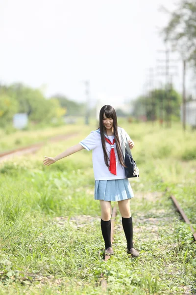 Asian school girl — Stock Photo, Image
