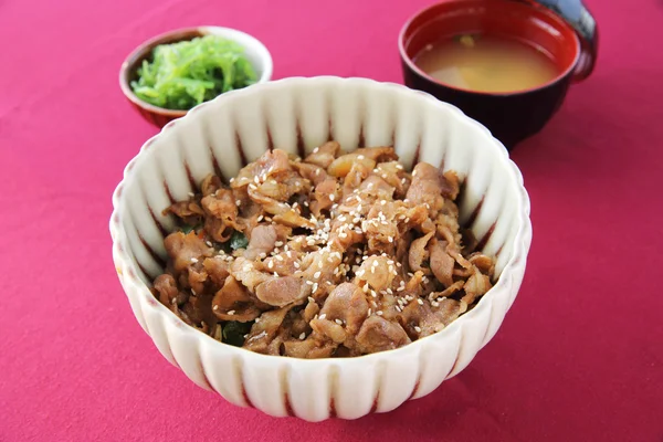 Gyudon manzo su riso giapponese cibo — Foto Stock