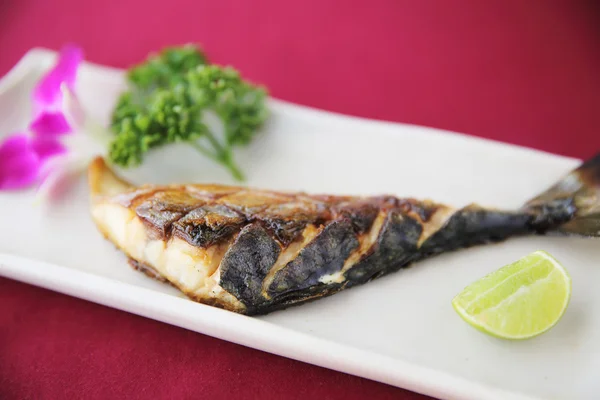 Grill pesce sgombro cibo giapponese — Foto Stock