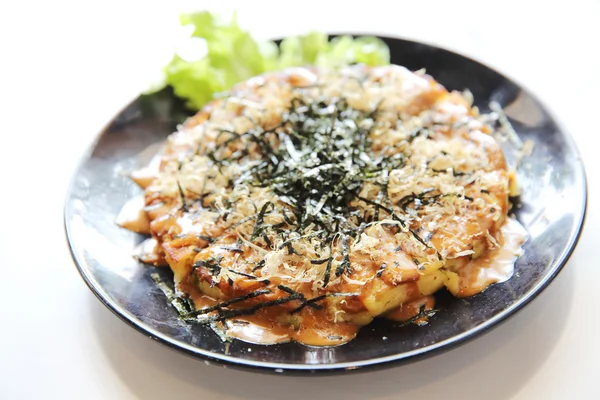 Japanese food okonomiyaki , Japanese pizza — Stock Photo, Image