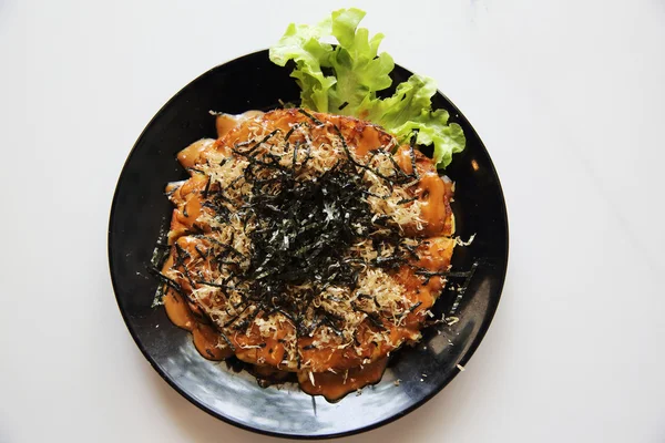 Cucina giapponese okonomiyaki, Pizza giapponese — Foto Stock