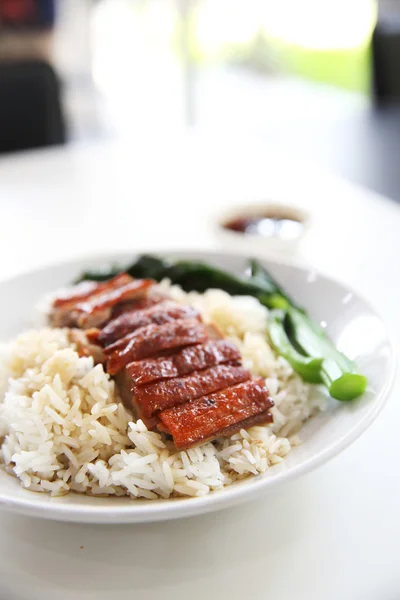 Roast duck over rice — Stock Photo, Image