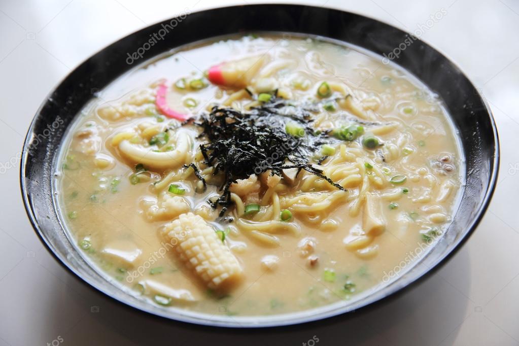 Seafood noodle ranmen Japanese food 