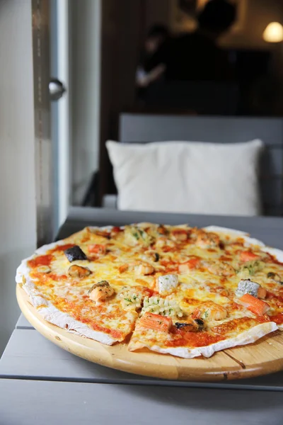 Frutos do mar de pizza — Fotografia de Stock