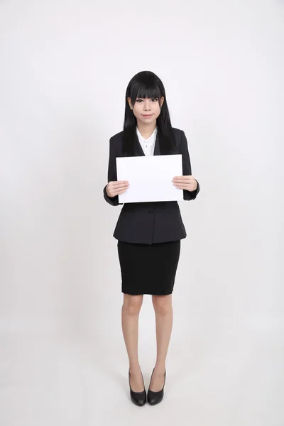 白い背景で分離されたアジア ビジネス女性 — ストック写真