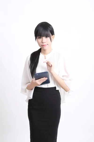 Aziatische zakenvrouw geïsoleerd op witte achtergrond — Stockfoto
