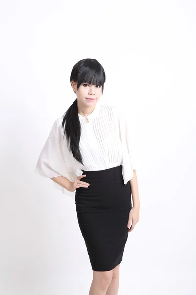 Asiatische Geschäftsfrau isoliert in weißen Hintergrund — Stockfoto