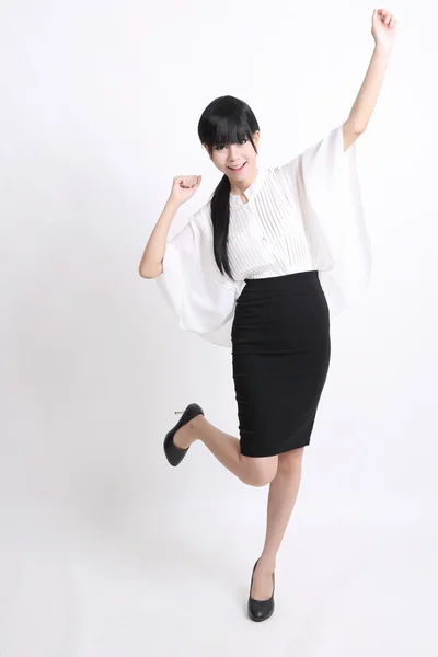 Asiatische Geschäftsfrau isoliert in weißen Hintergrund — Stockfoto