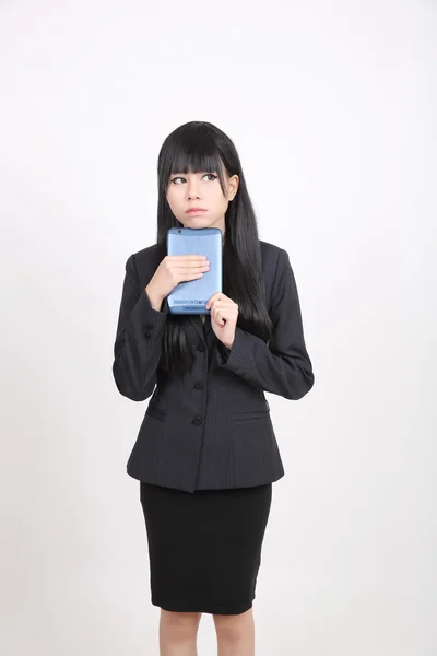 Asiatique entreprise femme isolé dans blanc fond Photo De Stock