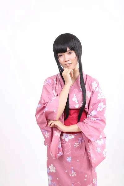 Girl with yukata — Stock Photo, Image