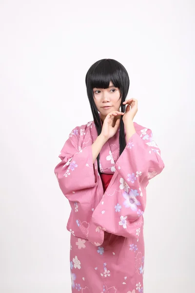 Κορίτσι με yukata — Φωτογραφία Αρχείου