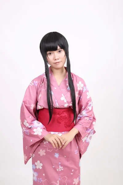 Girl with yukata — Stock Photo, Image