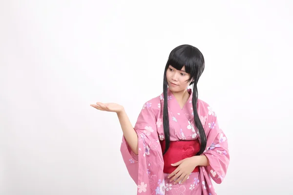 Girl with yukata — Stock Photo, Image