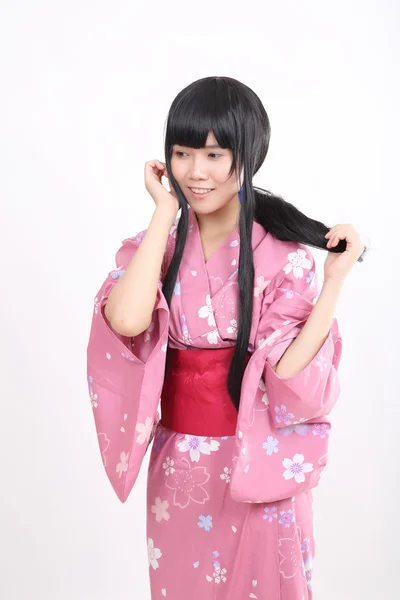 Mädchen mit Yukata — Stockfoto