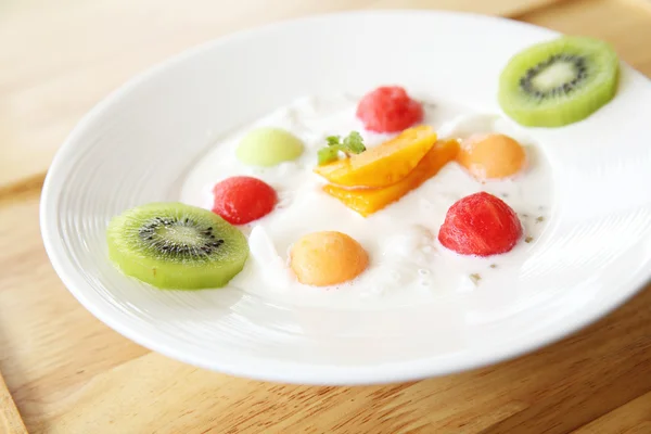 Fruit pudding Stock Image