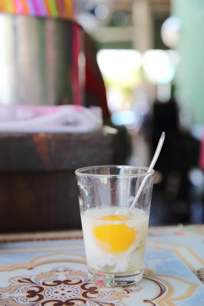 Soft boiled egg local thai food — Stock Photo, Image