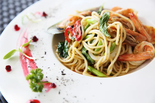 Spaghetti skaldjur — Stockfoto