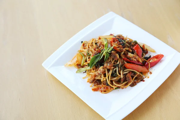 Spaghetti seafood — Stock Photo, Image