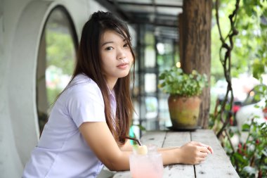 Asyalı öğrenci portresi