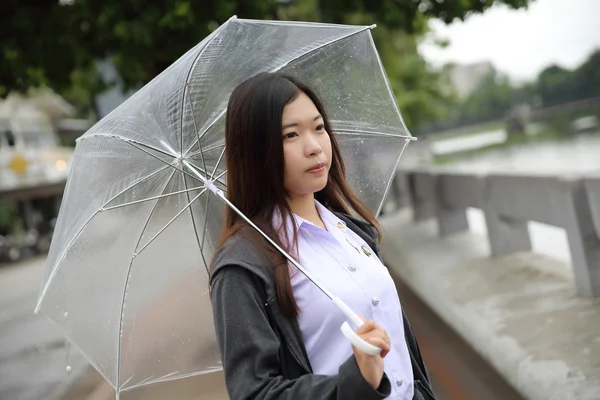 亚洲学校的女孩 — 图库照片