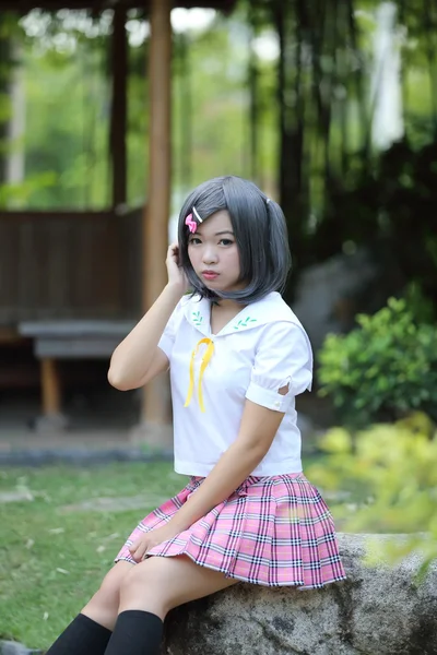 Asian school girl — Stock Photo, Image