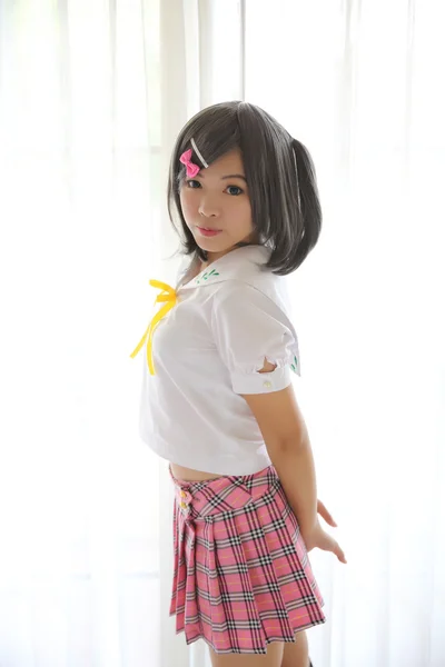 Asijská školačka — Stock fotografie