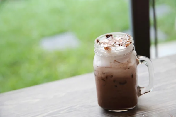 Chocolate helado en primer plano — Foto de Stock