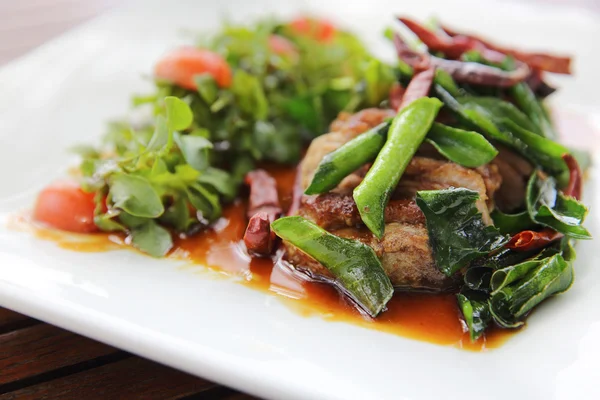 Roasted duck fillet with berry sauce — Stock Photo, Image