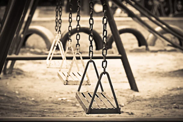 Swing Set Parque Infantil — Fotografia de Stock