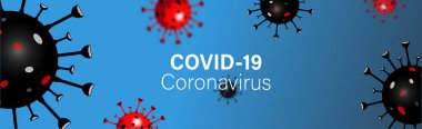 Covid-19 Coronavirus pankart tasarımı. Dünya Sağlık Örgütü WHO, COVID-19 adlı Coronavirus hastalığının resmi adı:
