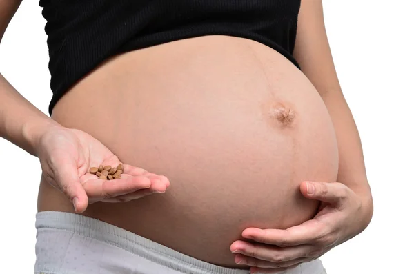 Zwangere vrouw op medicatie — Stockfoto