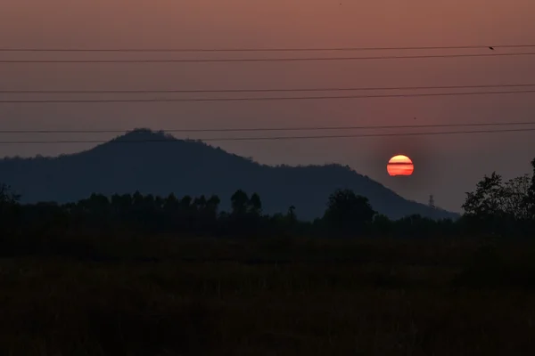 Apus de soare peisaj montan — Fotografie, imagine de stoc