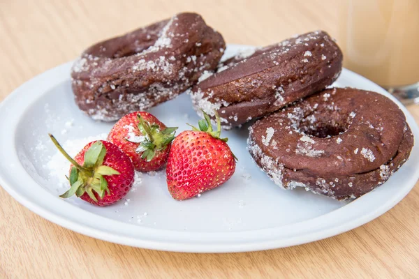 Sugar chocolate donuts — Stock Photo, Image