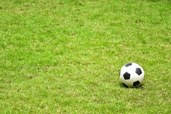 Ballon de football sur herbe — Photo