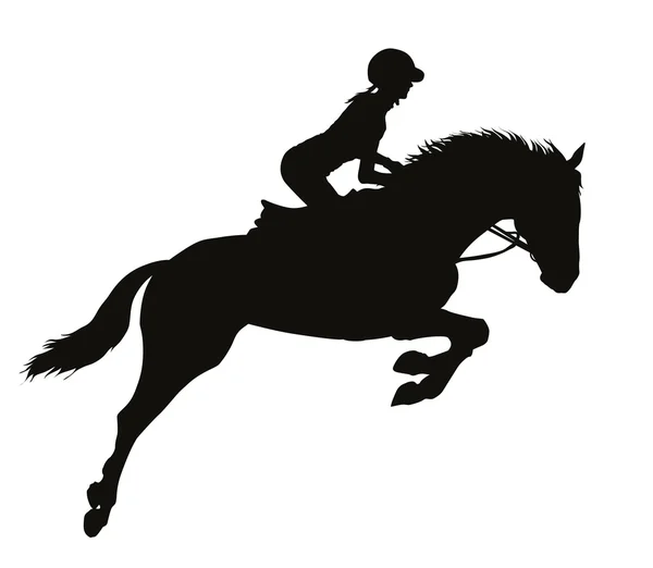 Equestrian sport silhuetter — Stock vektor