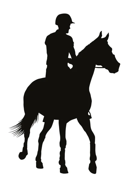 Hippische sport silhouetten — Stockvector