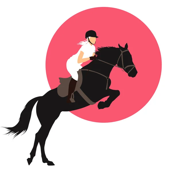 Equestrian sports design — Stock Vector