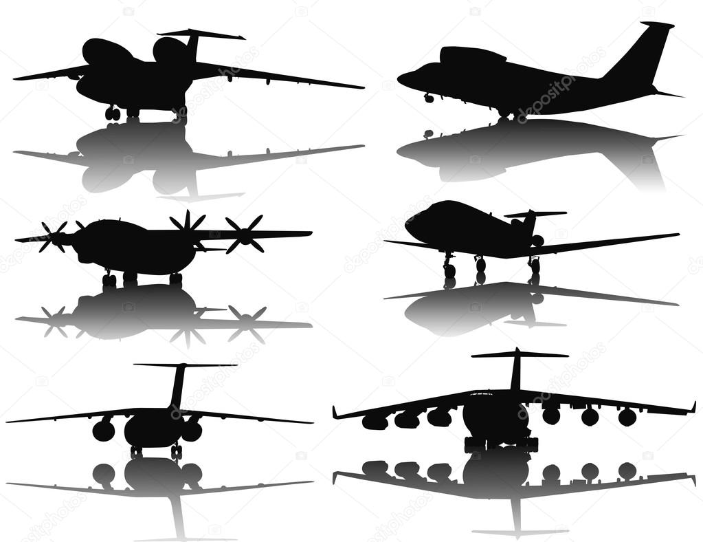 Aircrafts silhouettes