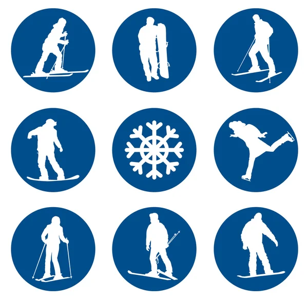 Wintersport ontwerpen — Stockvector