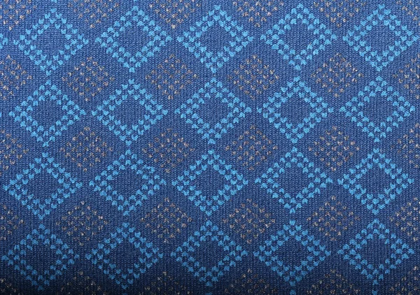 Blue fabric pattern — Stock Photo, Image